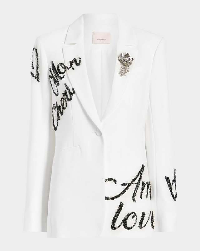 Crushed Sequin Loveletter Karlie Blazer
